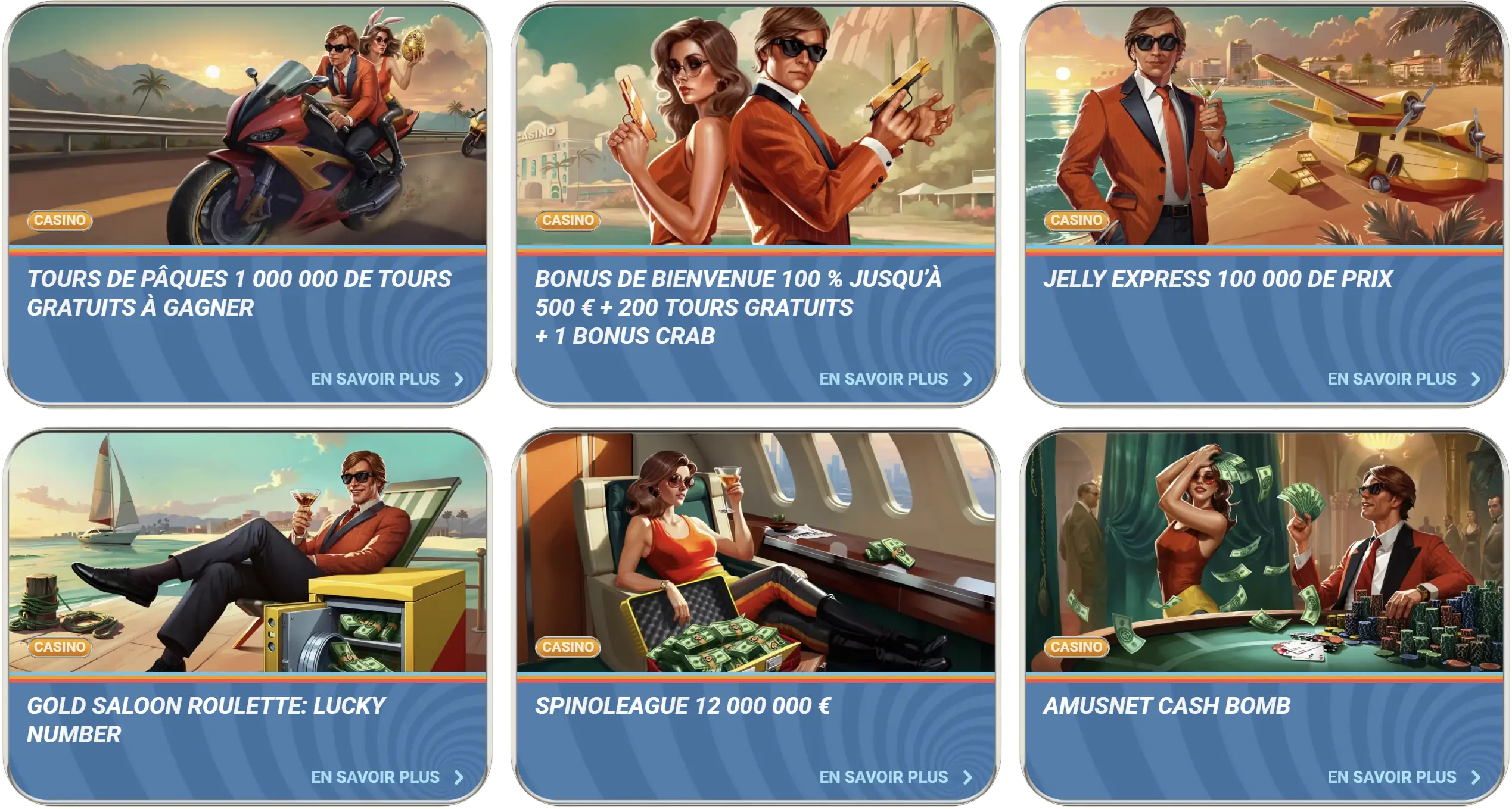 Promotions et bonus sur Vegasino casino en ligne